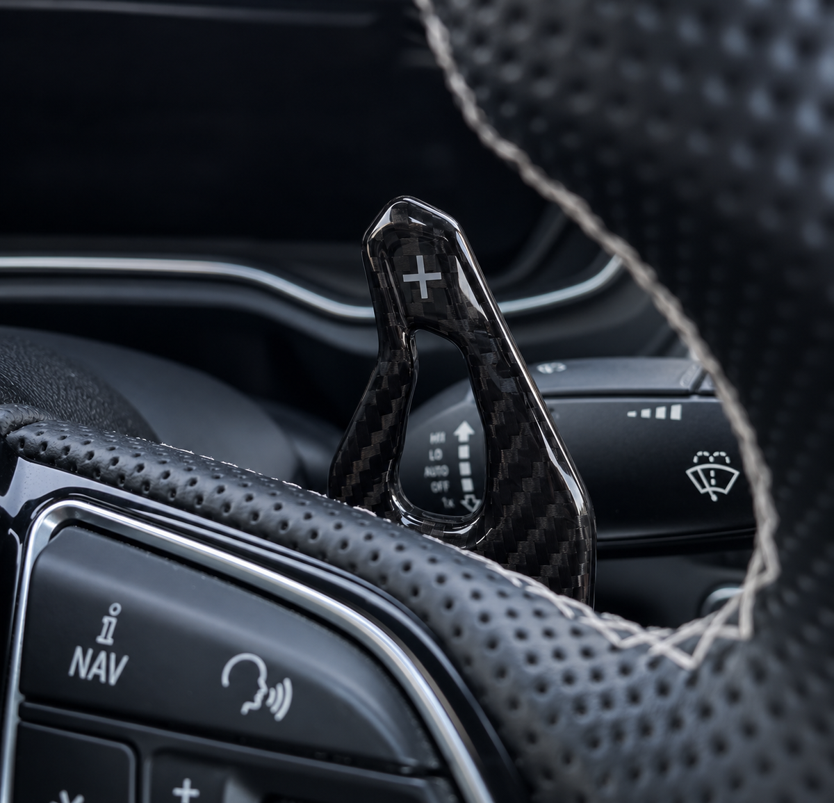 Audi Schaltwippen Aluminium & Echtcarbon – OEM-Form 3 | A3 (8V, 8Y), A4 B9 & mehr