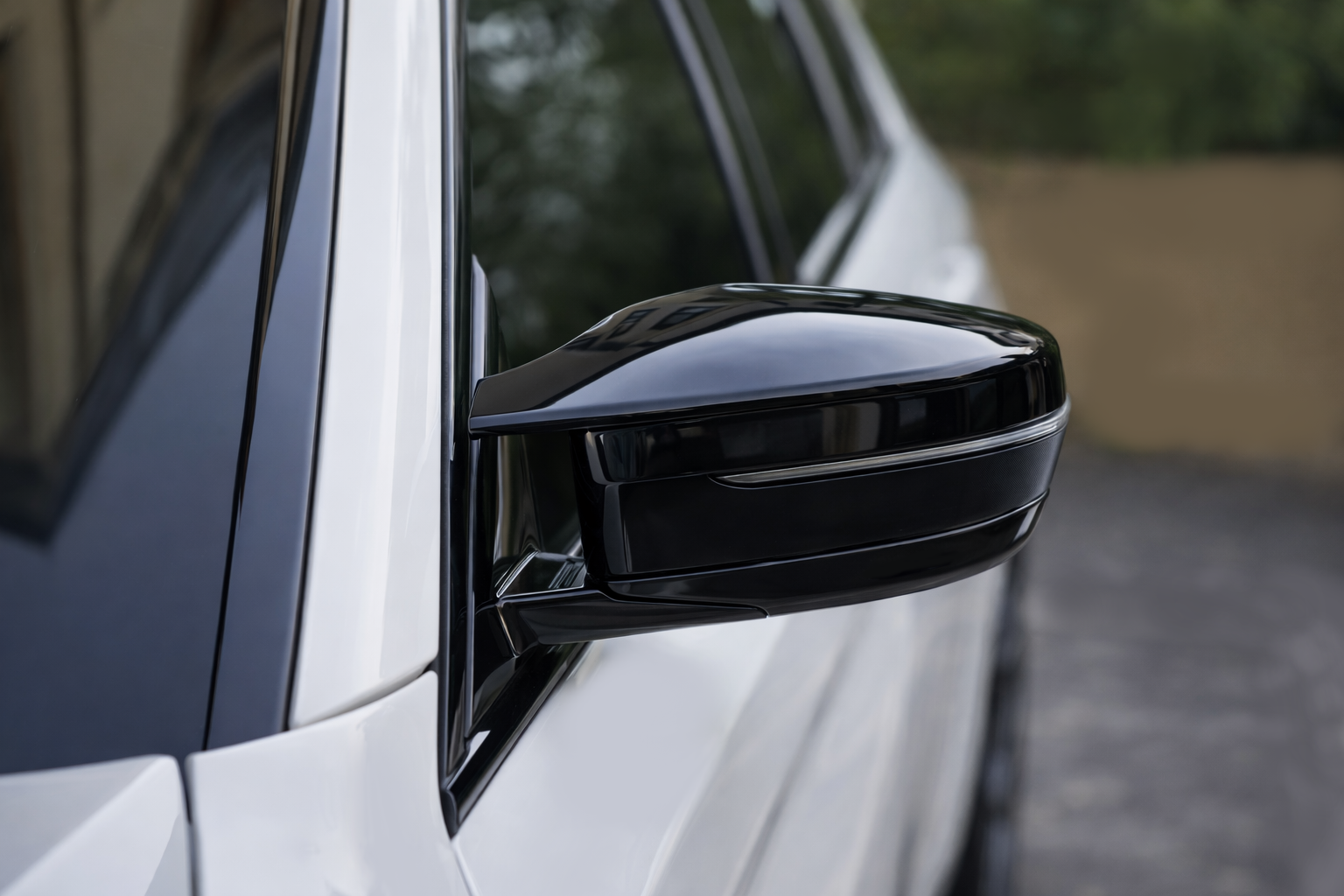 BMW G-Serie Spiegelkappen Schwarz Glanz Horn Design (G20 G21 G22 G30)