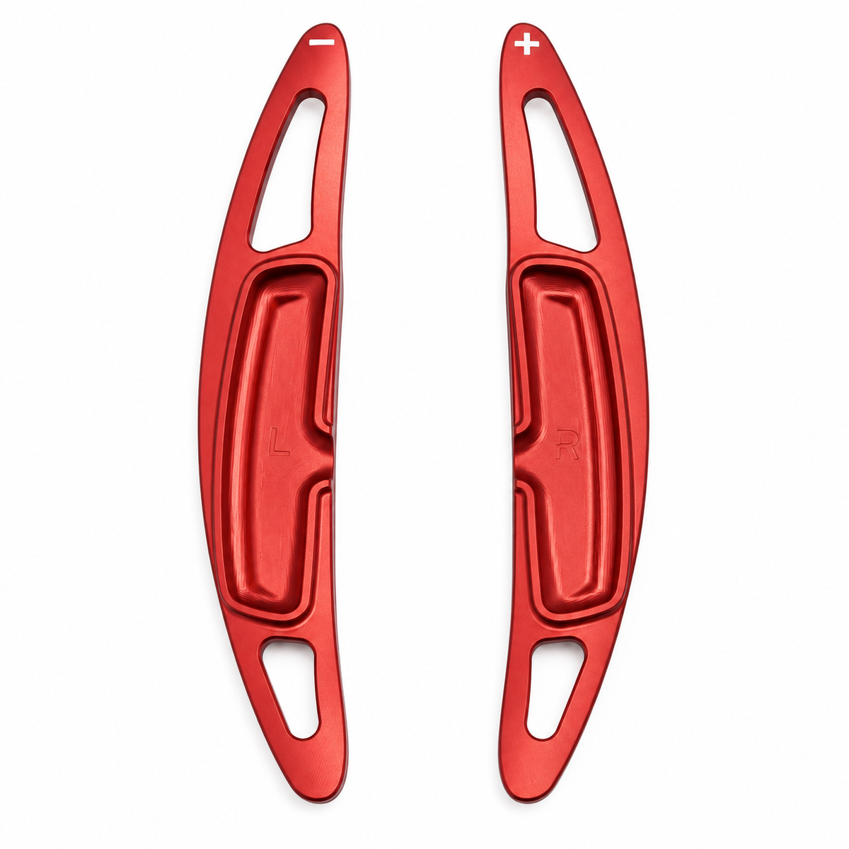 Porsche GT Sport Schaltwippen in Rot aus eloxiertem Aluminium