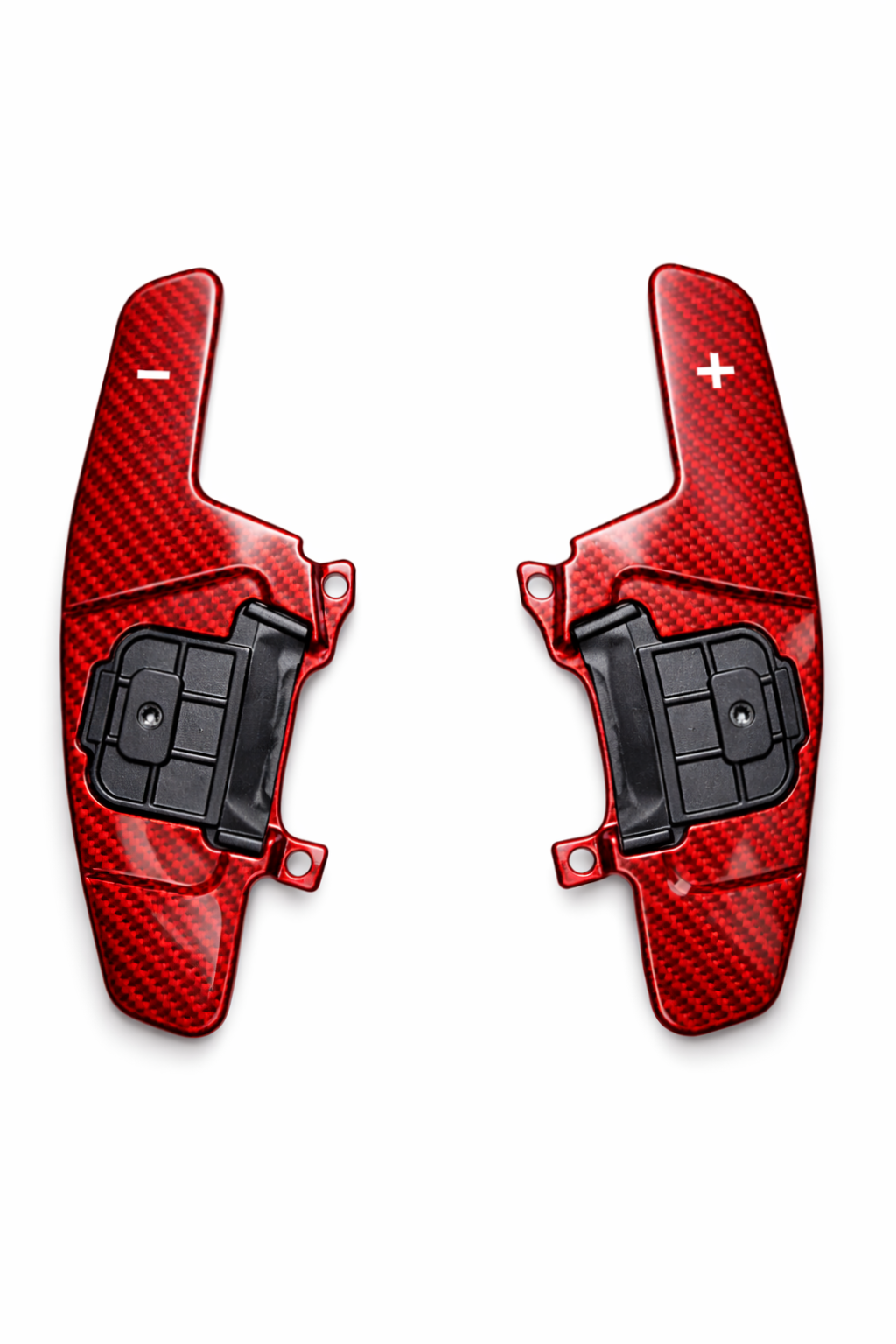 Carbon Schaltwippen für VW Golf 7, 7.5 & VW Polo 6 AW - Schwarz & Rot