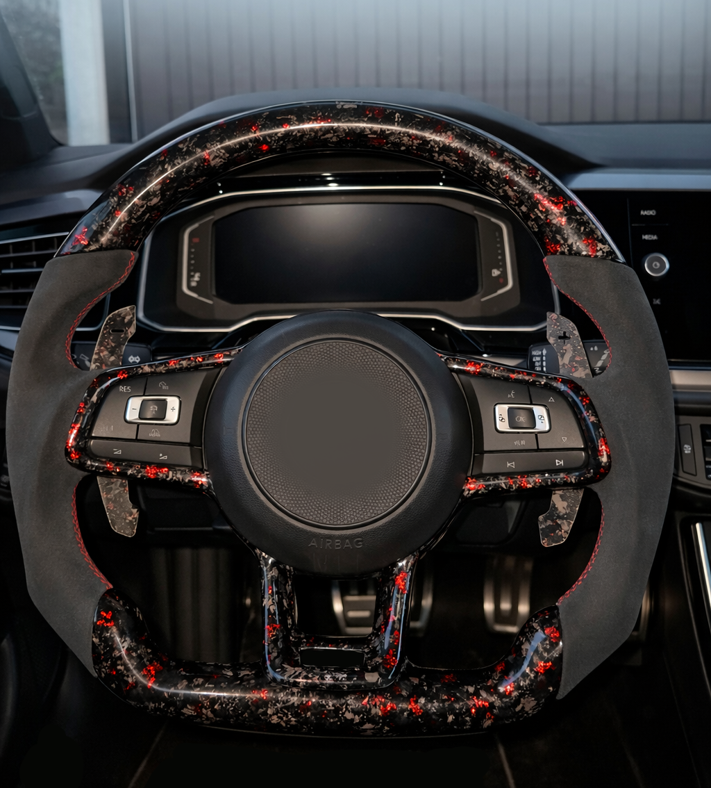 Carbon Alcantara Optik Lenkrad für VW Golf 7, 7.5 & Polo AW – GTI, GTD, R, R-Line
