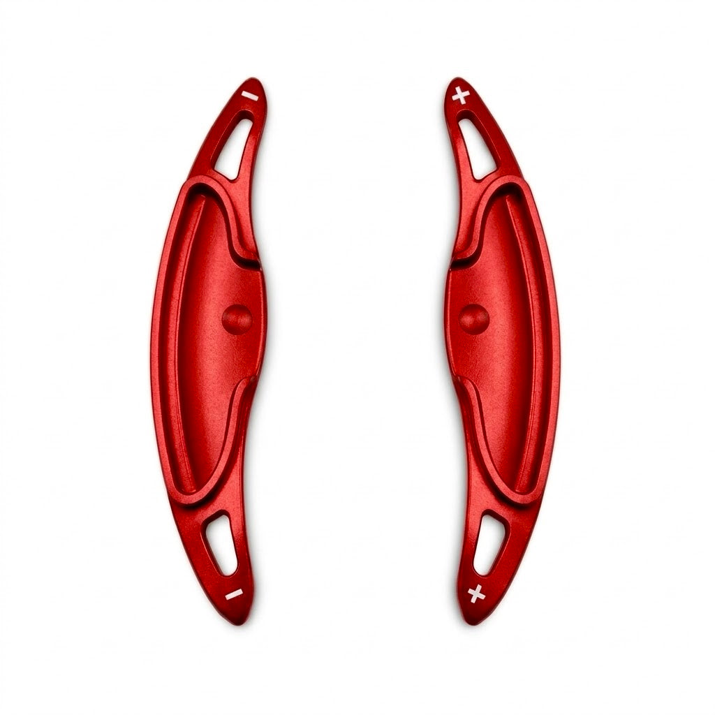Hyundai Kona N Schaltwippen aus Aluminium in Rot – Paar für links und rechts