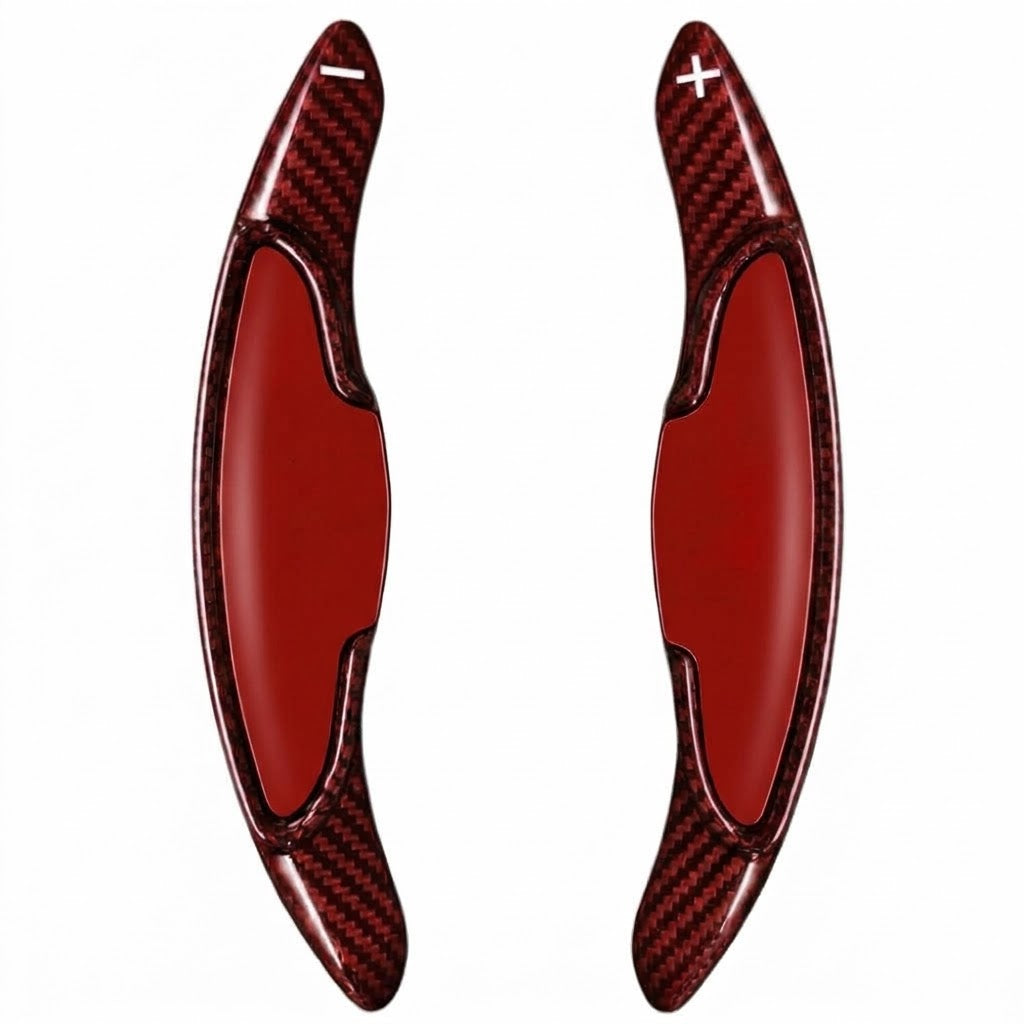Hyundai V2 Carbon-Aufklebewippen in Rot – Paar mit Klebepads
