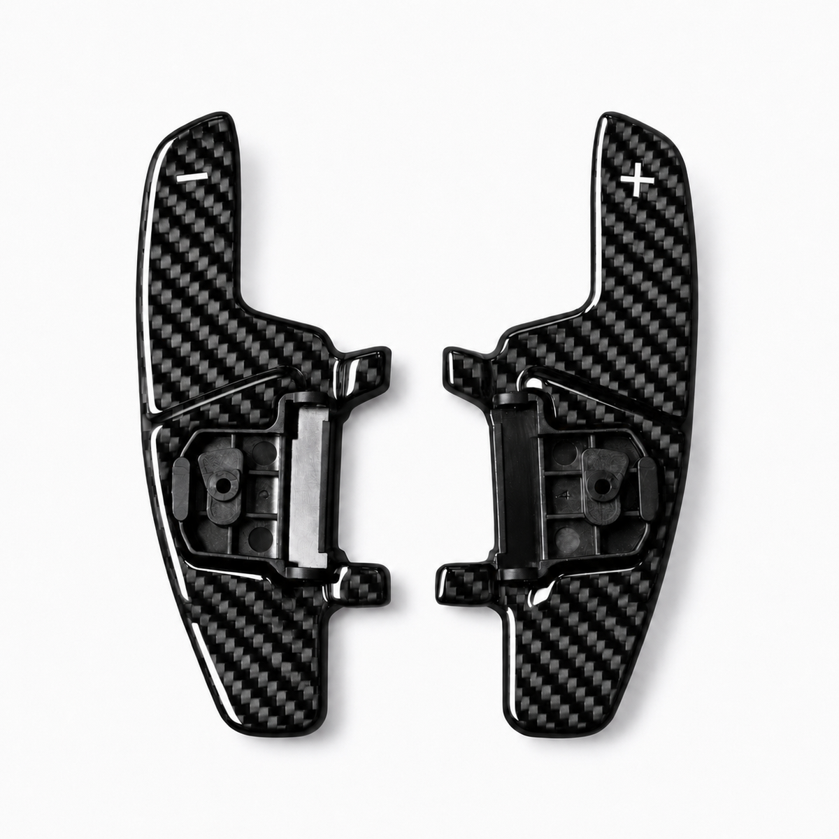 VW Arteon Schaltwippen – Echtcarbon Racing, Schwarz – Sportwippenform