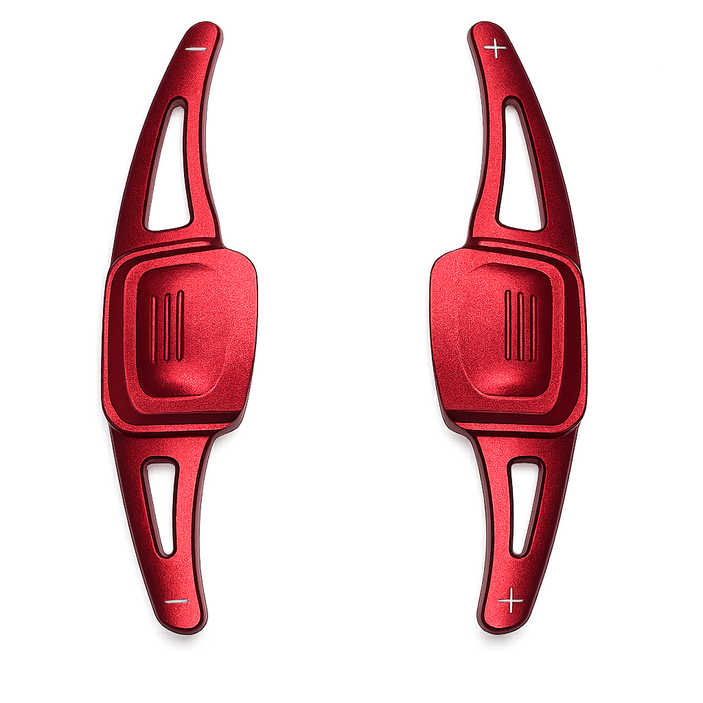 VW Arteon Schaltwippen – Aluminium Racing, Rot – Standardwippenform